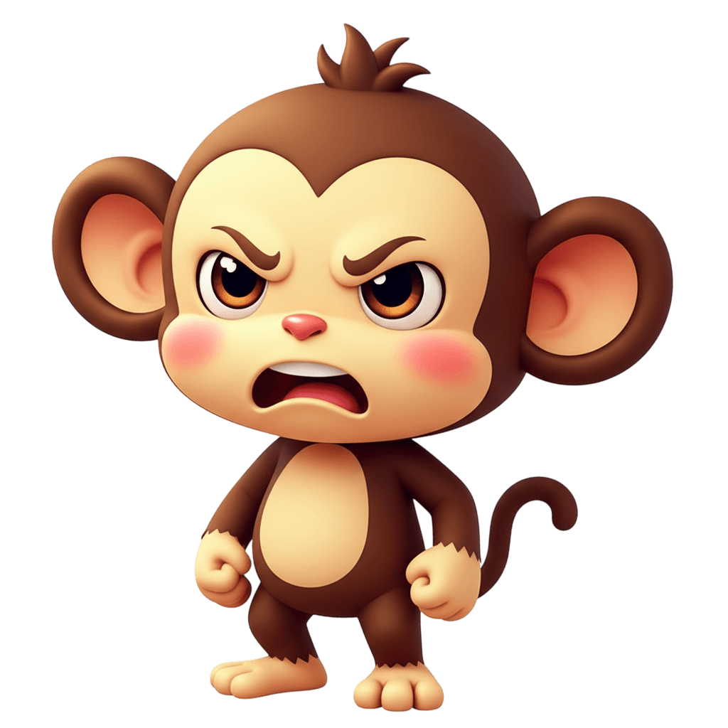 Mono frustrado sin encontrar lo que busca