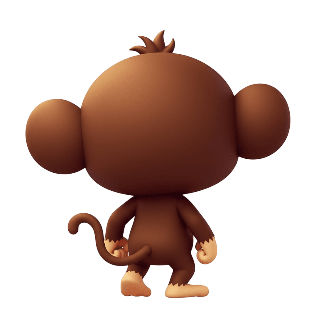 Mono yéndose del sitio